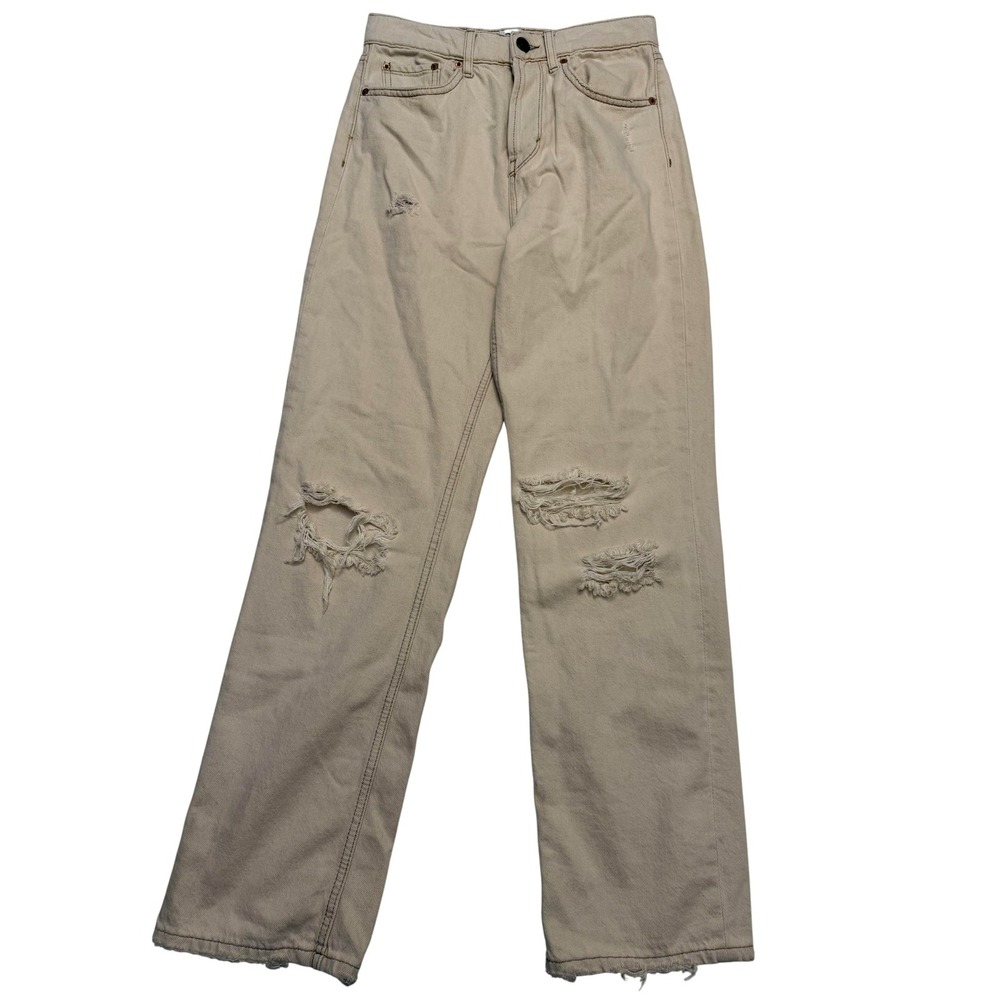 BDG Urban Outfitters Jeans Mens 28x32 Beige Authentic Straight Distressed Denim
